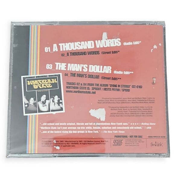 Northern State – A Thousand Words / The Man's Dollar [2002 Promotional CD]‎ - Picture 2 of 2